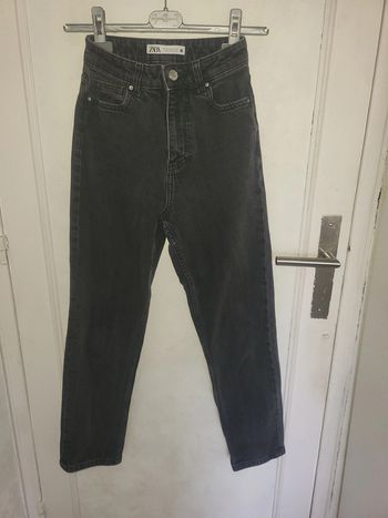 Jean droit noir Zara Taille 32 / XXS