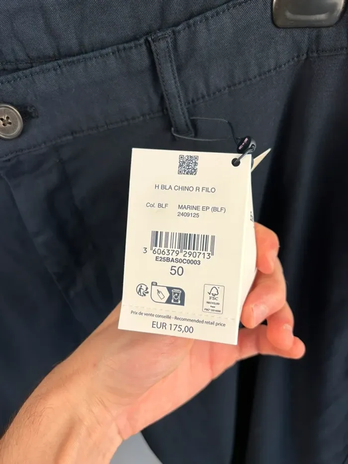 Pantalon chino Eden Park Marine T.50 Neuf - photo numéro 3