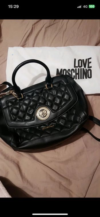 Sac à main matelassé noir Love Moschino