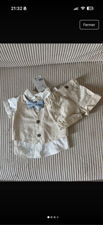 Ensemble de cérémonie bébé beige