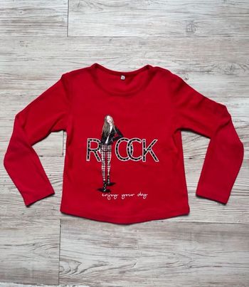 Tee shirt manches longues rouge