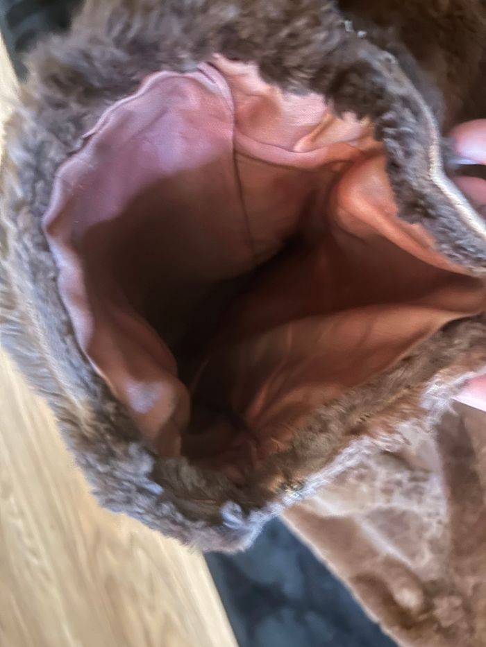 Manteau femme en mouton doré vintage - photo numéro 5