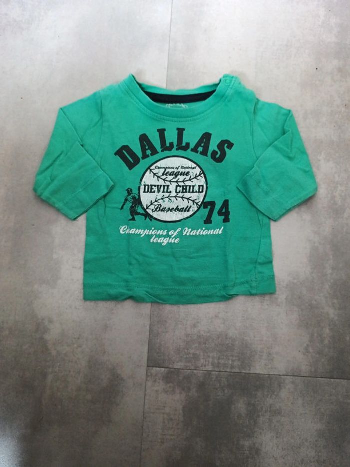 Tee shirt Dallas 3/6 mois