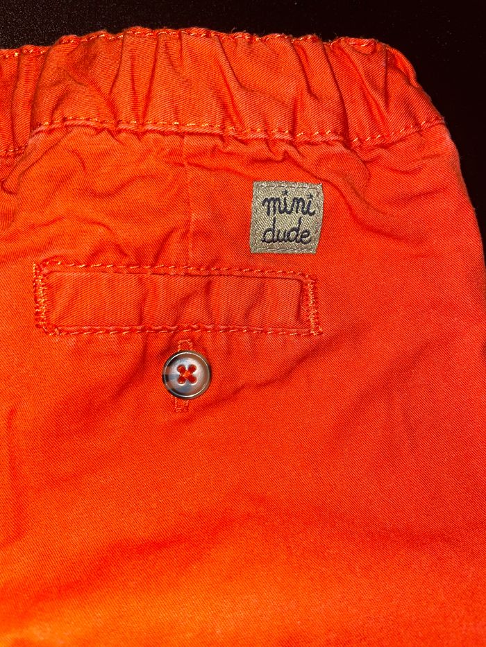 Pantalon droit en coton orange taille 9 mois - photo numéro 4