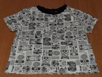 Tshirt MC blanc imprimé noir T XS