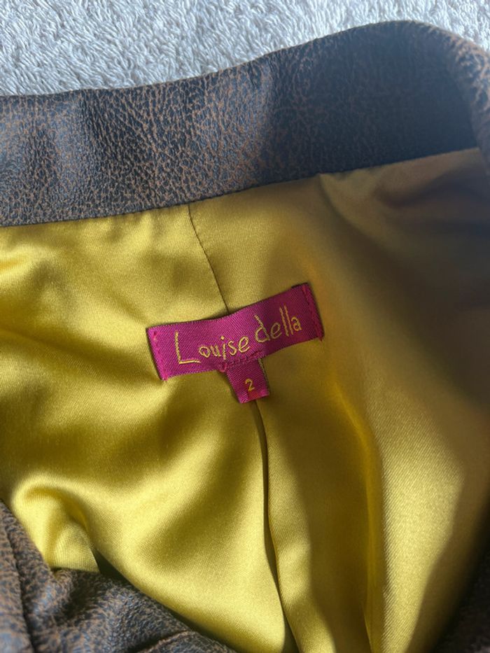 Veste marron et noire Louise Della - Taille 2 (env. 38/40) - photo numéro 4