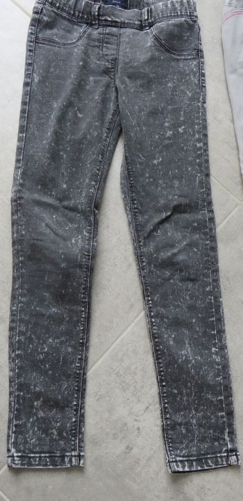 Pantalon, jegging gris noir fille 10 ans