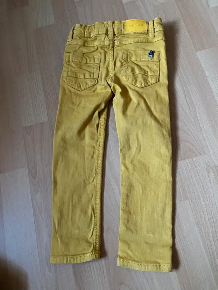 Pantalon jeans Skinny moutarde Okaidi Taille 3 ans - 98 cm - photo numéro 2