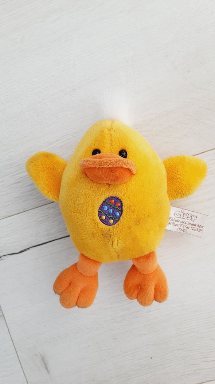Jeu jouet enfant peluche canard 15 cm de haut
