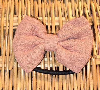 Chouchou élastique Gaze de coton vieux rose Neuf