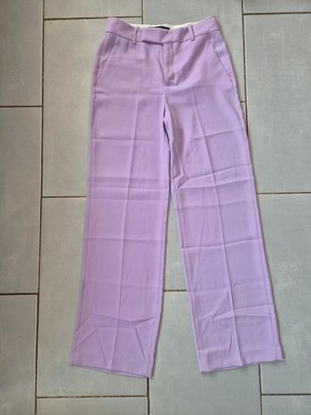 Pantalon tailleur mauve clair - femme - S - Zara Woman 🎀