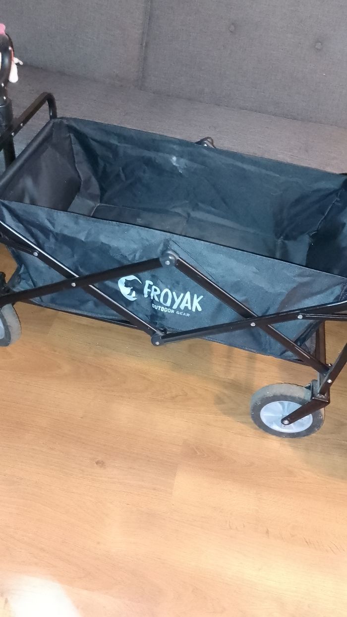 Chariot pliable de courses, poussette, grand format - photo numéro 4