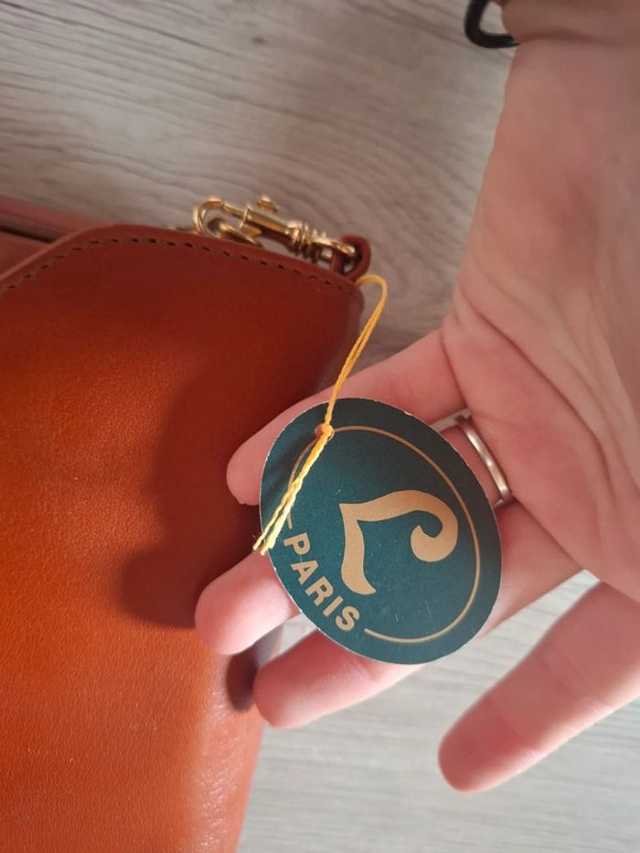 Pochette orange paris cuir de vachette doublure synthétique - photo numéro 5