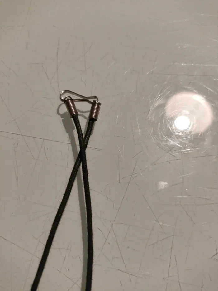 Collier pierre sphérique sur cordon noir - photo numéro 3