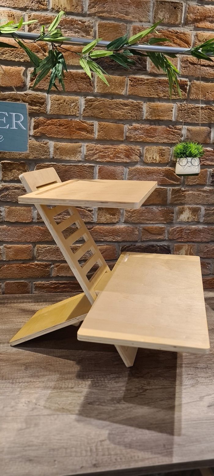 Support bois réglable pour travailler assis debout - photo numéro 6