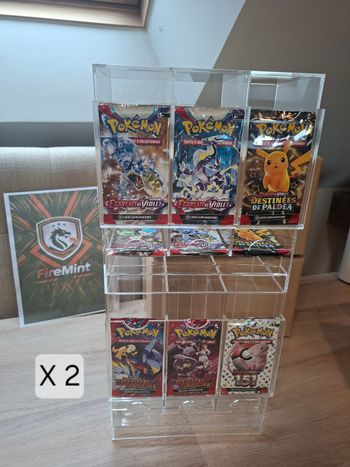 Lot de 2 distributeurs de boosters Pokémon ou autres TCG modèles 3 slots