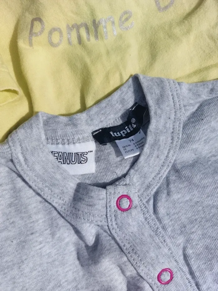 Lot 9 mois 4 pyjamas grenouillères coton - photo numéro 4