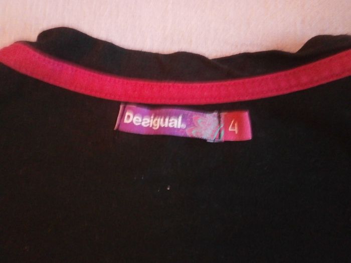 T-shirt longues manches Desigual noir et déco filles - photo numéro 4