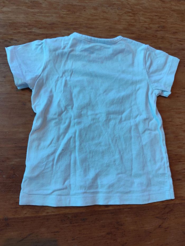 Tee shirt blanc uni taille 18 mois - photo numéro 2