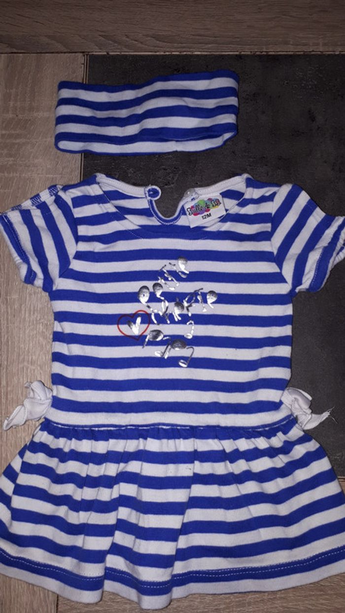 Robe marinière + bandeau