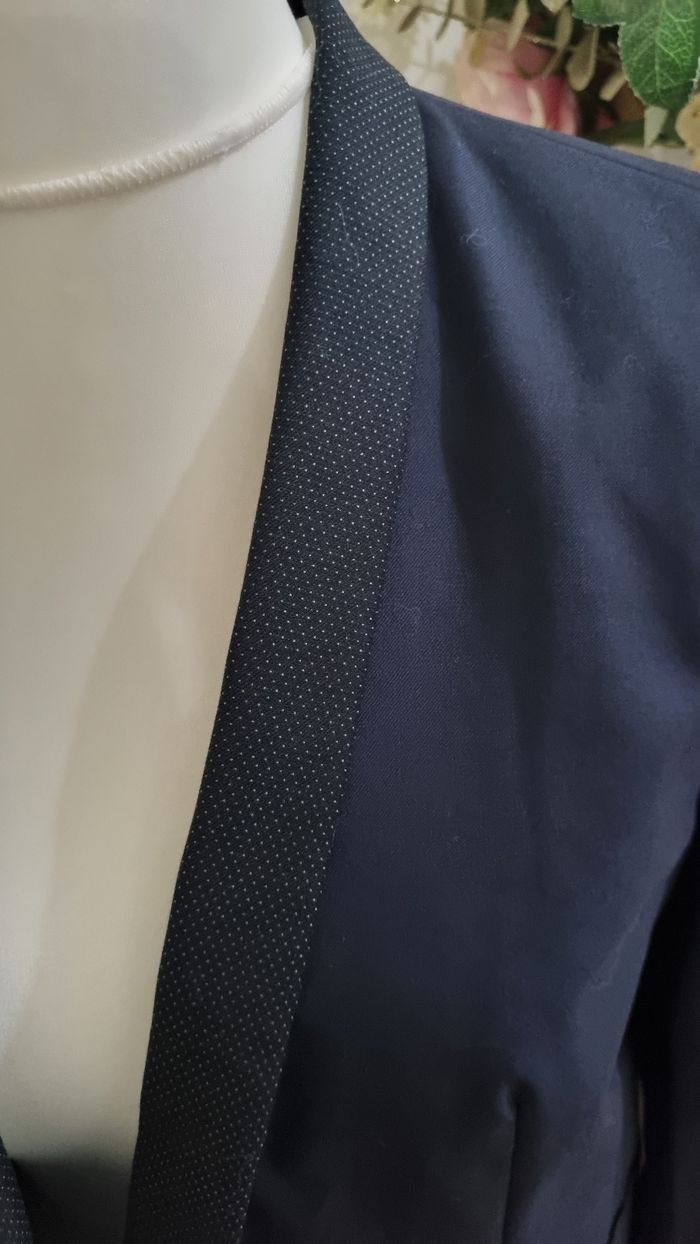 Veste blazer Chattawak bleu nuit laine et cachemire  42 neuve - photo numéro 3