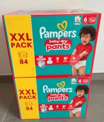 168 couches pampers pants neuves. Taille 6