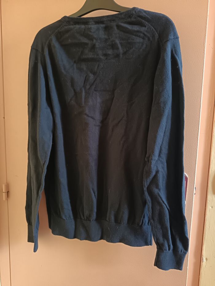 Pull over en V homme T 42 noir - photo numéro 2