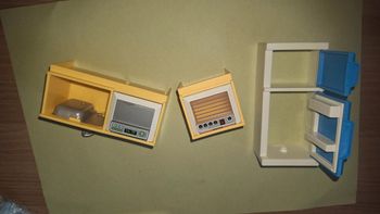 Lot meuble cuisine jaune playmobil