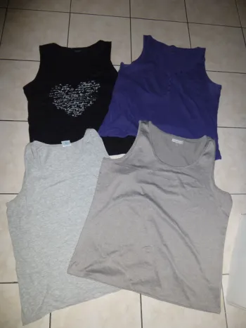 lot de 4 debardeur taille XL