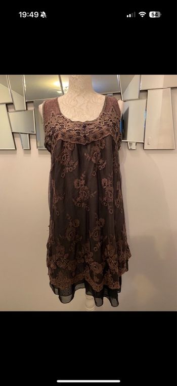 Robe tunique marron taille M/L
