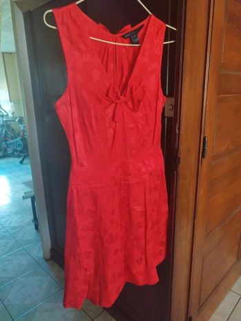 Robe rouge soie cœur Marc Jacobs vintage 38