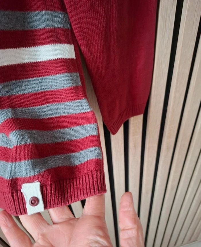 Pull coton rouge foncé 14 ans VertBaudet - photo numéro 4