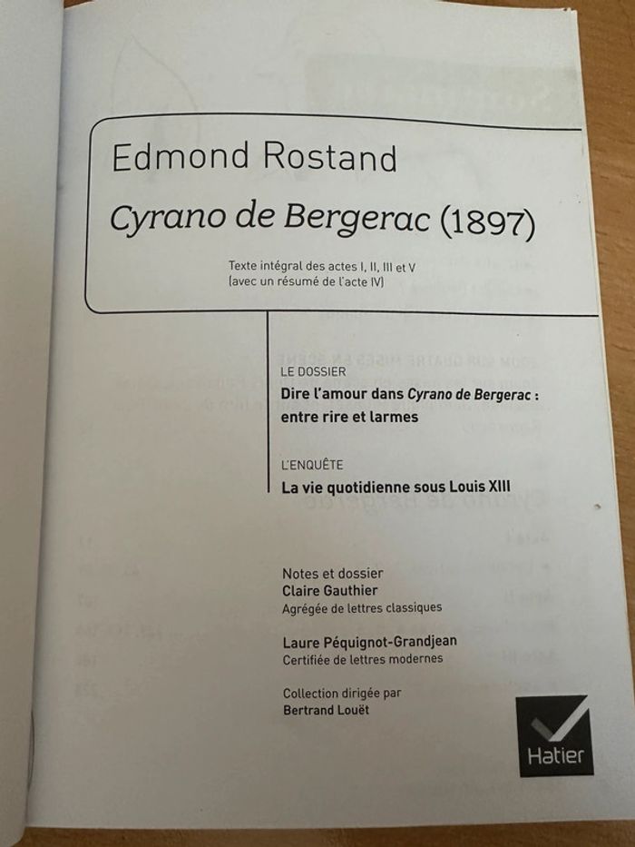 Livre Cyrano de Bergerac Edmond Roland - photo numéro 3