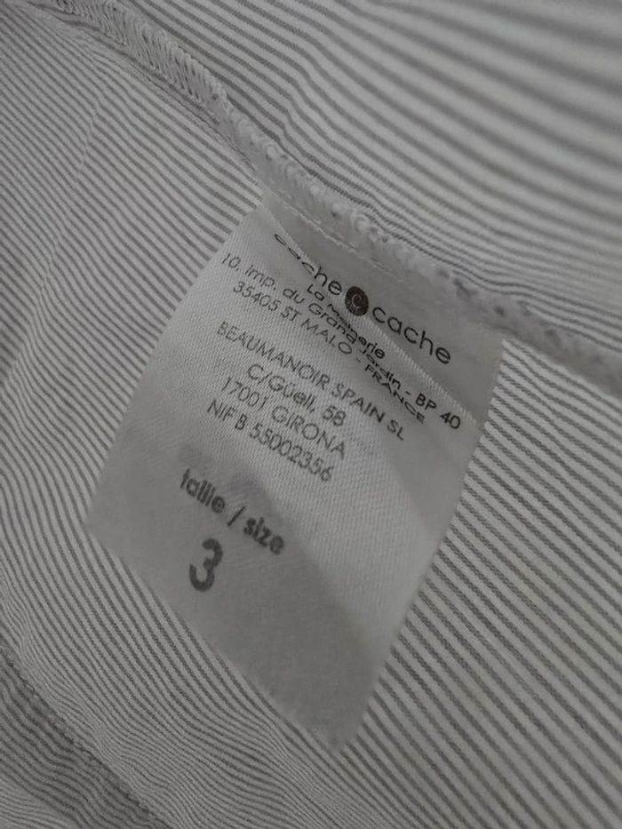 Chemise cintrée grise à rayures - photo numéro 5