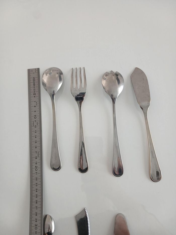 Ménagère de service 7 pièces - Inox 1810 Italie - Finition Dorée - photo numéro 9