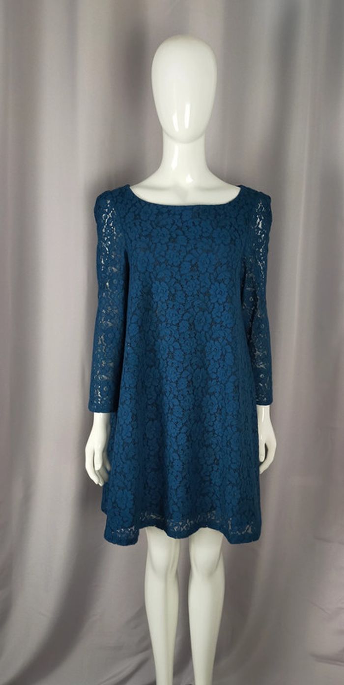 Robe en dentelle bleu nuit – Claudie Pierlot (Exclusivité) - photo numéro 4