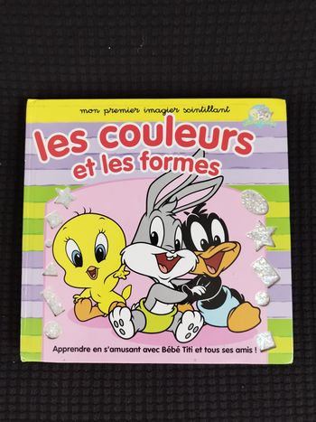 Livre imagier cartonné scintillant bébés toons  Les couleurs et les formes
