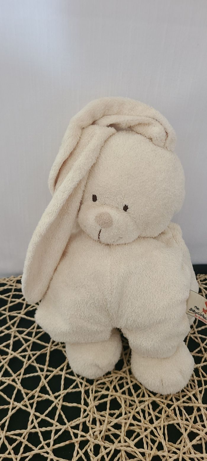 Doudou lapin blanc beige NICOTOY - photo numéro 2