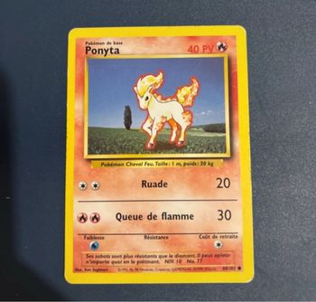 Carte Pokémon Wizards Ponyta 60/102 Set de base