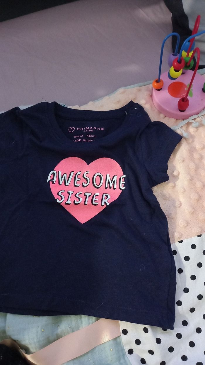 Tee-shirt manches courtes Primark 6/9 mois