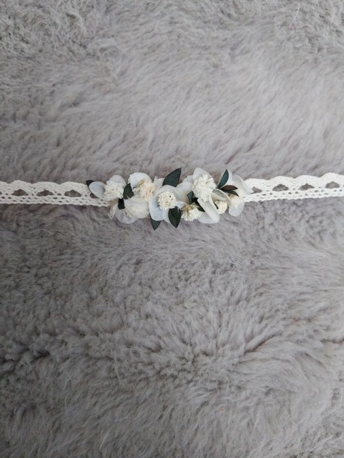 Bracelet ruban fleurs