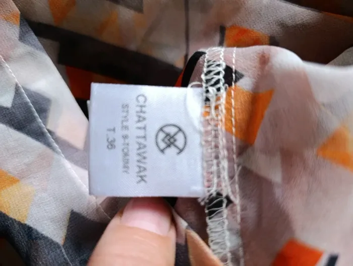 Neuve Robe en voile couleur automne Chattawak taille 36 - photo numéro 7