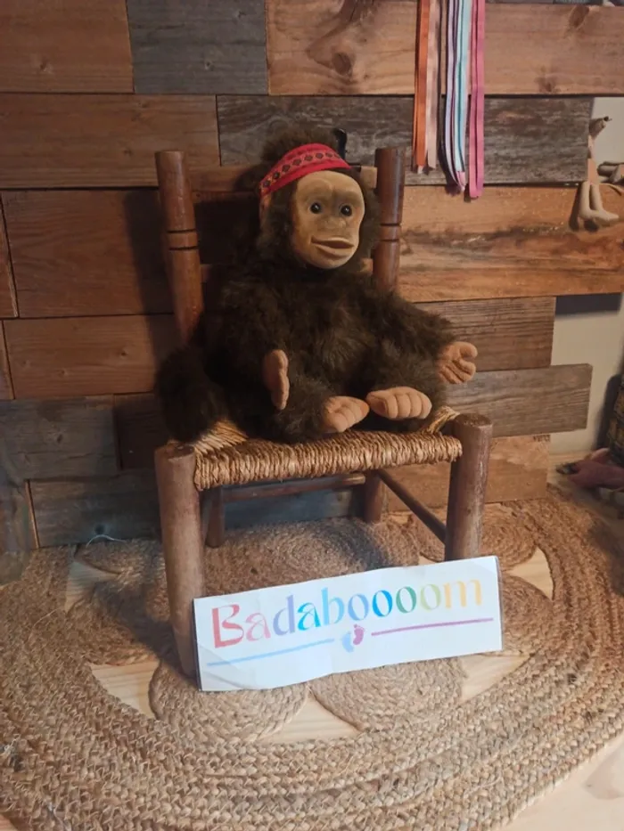 Peluche marionnette singe Hosung vintage tbe