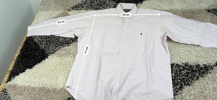 Chemise Ralph Lauren à carreaux rose et blanc taille L style old money - photo numéro 6