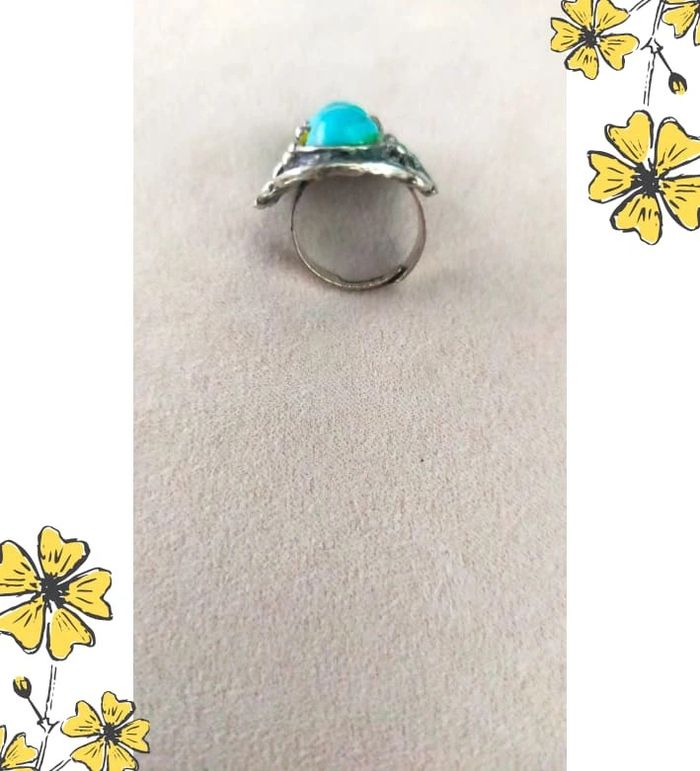 Bague – Perles bleue - Collection Brume Bleue - photo numéro 4