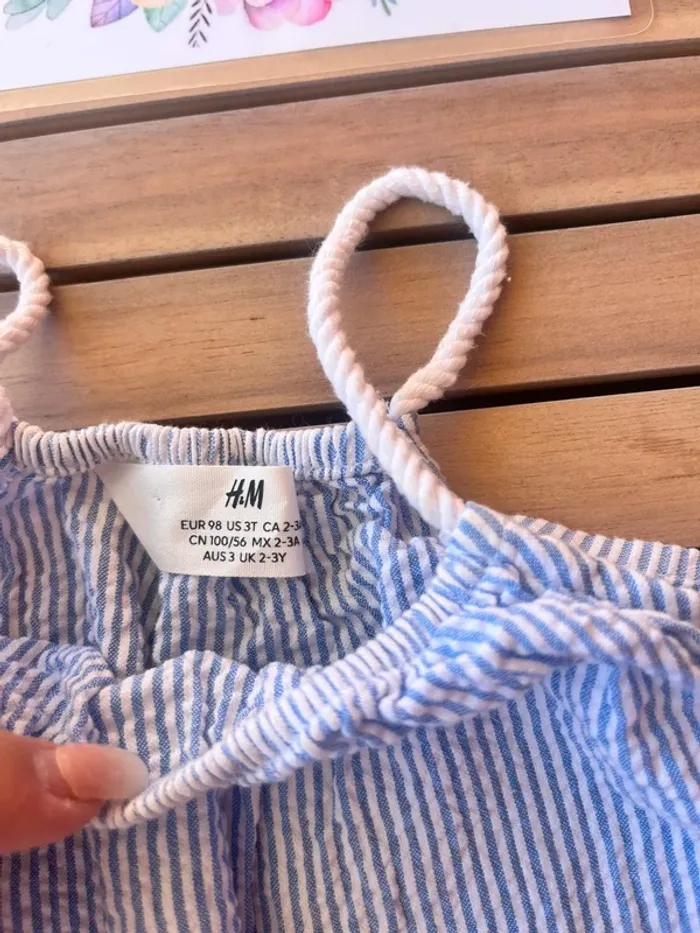 Robe rayée en coton h&m 3 ans - photo numéro 2