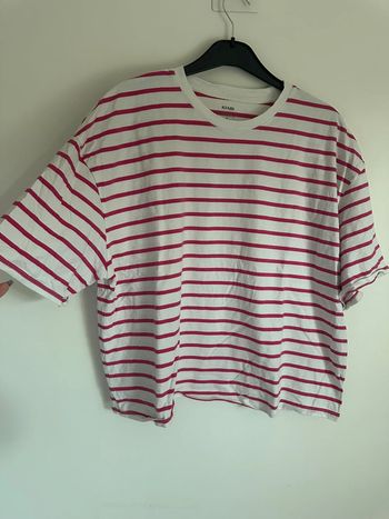 T-Shirt marinière rose