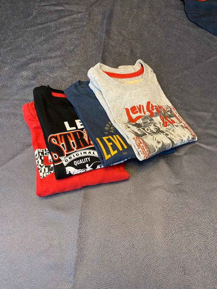 Tee shirt manches longues Levis gris 4 ans - photo numéro 5