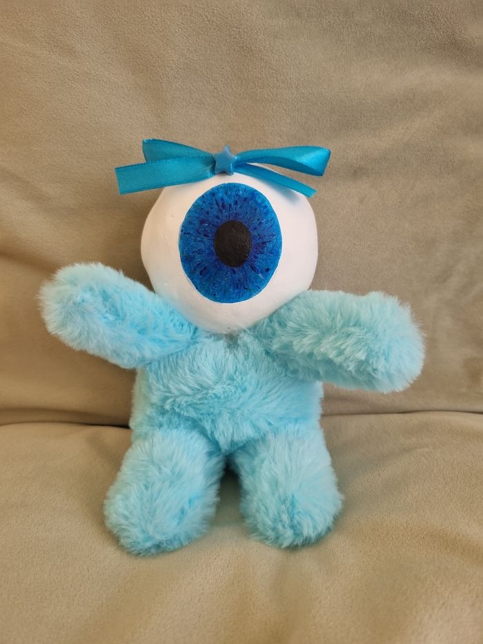 Peluche monstre bleu - photo numéro 3