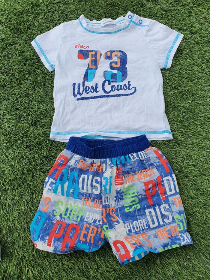 Lot ensemble short maillot